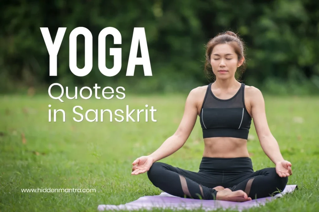 Yoga Quotes in Sanskrit with meaning