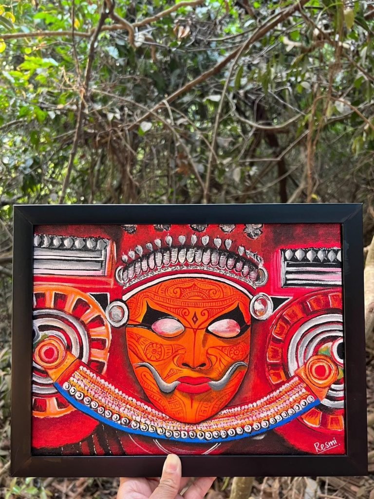 Theyyam-painting Painting by Aadil Krishna - Pixels