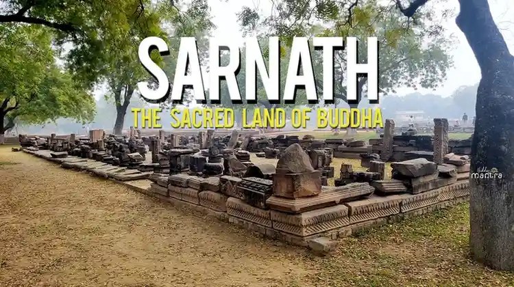 Ancient Buddhist ruins at Sarnath in Varanasi, the sacred site where Lord Buddha delivered his first sermon
