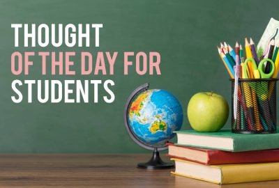 Thought of the day for students in English
