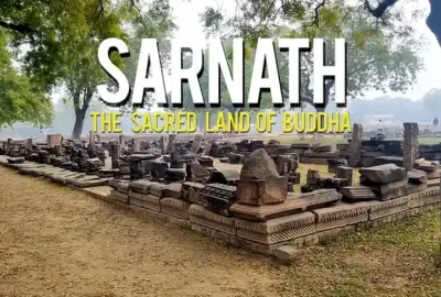 Ancient Buddhist ruins at Sarnath in Varanasi, the sacred site where Lord Buddha delivered his first sermon
